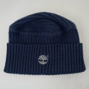 NWOT Timberland chunky rib knit, navy beanie w/ turned-up brim, ages 3-7, unisex